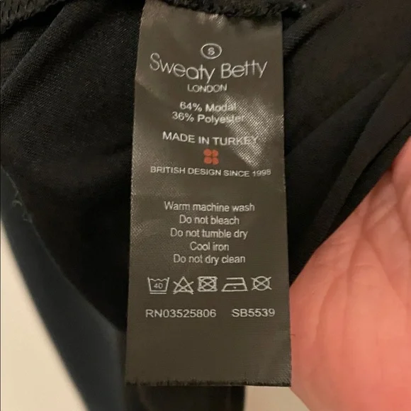 Sweaty Betty Rhea Charcoal Black Short Sleeve Midi Dress Size Small - Picture 7 of 12